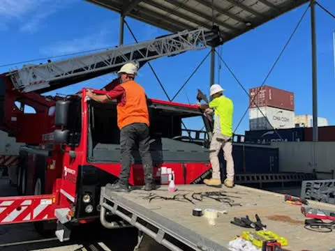 Liebherr crane · On site