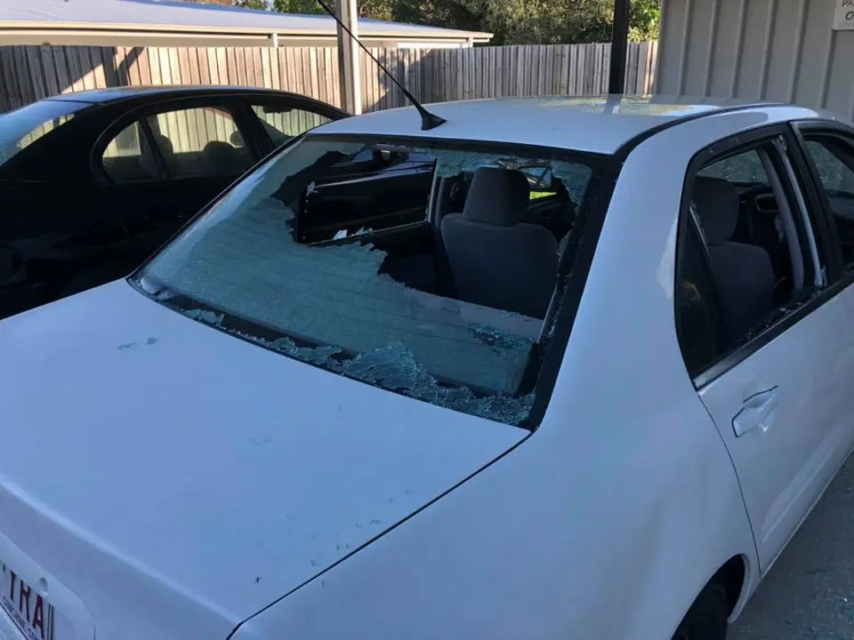 Rear windscreen replacement on a family car in Brisbane