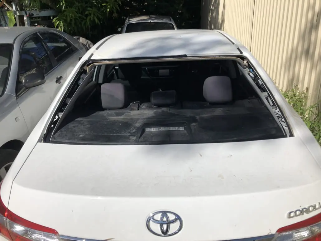 Toyota Corolla — rear window replacement